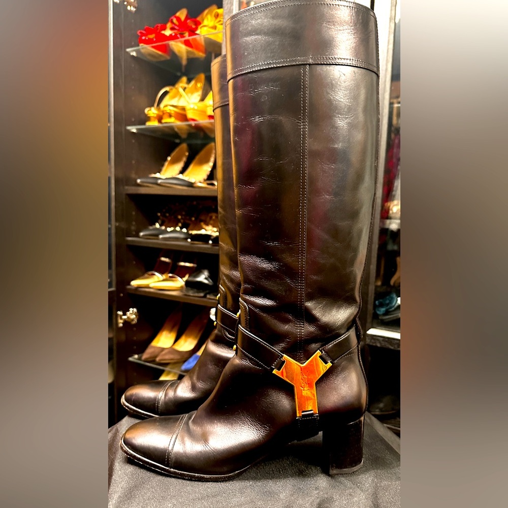 YSL Classic Riding Boots Size 40.5